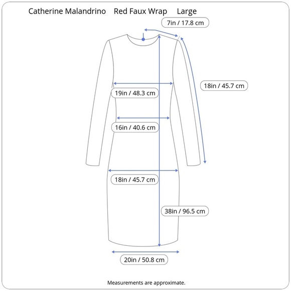 Catherine Malandrino Red Midi Dress Boat Neck Modest Draped Faux Wrap Large L - Picture 14 of 15